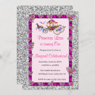 Invitation Parties scintillant royale princesse royale d' d'a