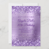 Invitation Parties scintillant royale violet brossé huile 80e (Dos)