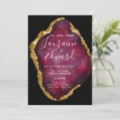 Invitation parties scintillant ruby gemstone (Debout devant)
