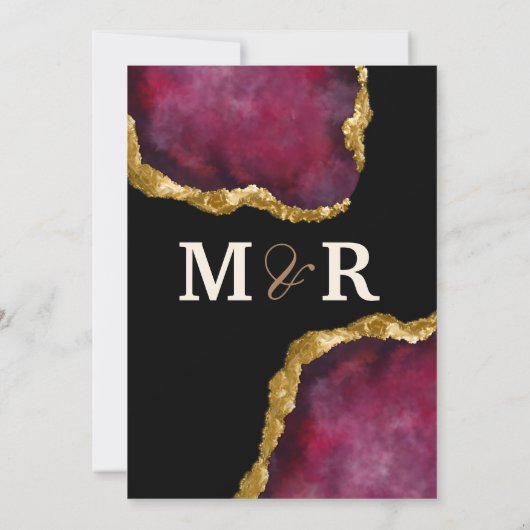 Invitation parties scintillant ruby gemstone (Dos)