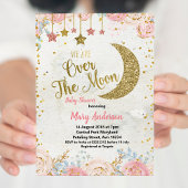 Invitation Parties scintillant rustique Baby shower de lune d