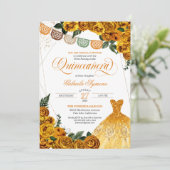 Invitation Parties scintillant rustique de rose jaune Gown Fi (Debout devant)