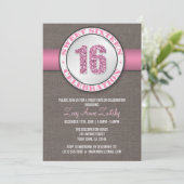 Invitation Parties scintillant rustique rose doux 16 Invitati (Debout devant)