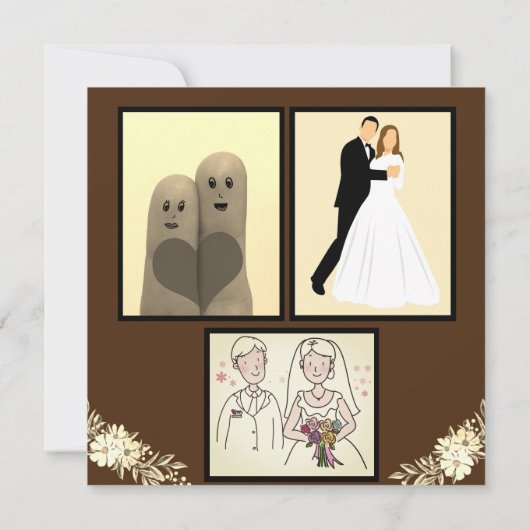 Invitation Parties scintillant rustique simple Mariage en boi (Dos)