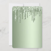 Invitation Parties scintillant Sage Green Sparkle Drithday (Dos)