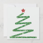 Invitation Parties scintillant sapin de Noël (Devant)