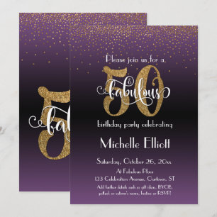 Invitation Parties scintillant & Script 50 & Fabuleux sur Pur