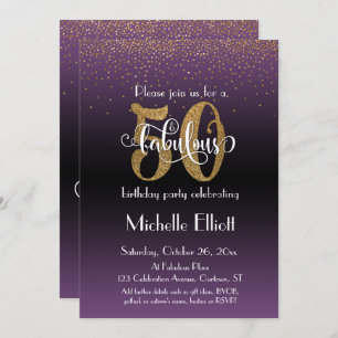 Invitation Parties scintillant & Script 50 & Fabulous sur Pur