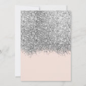 Invitation Parties scintillant Silver Blush de luxe Confetti  (Dos)