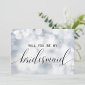 Invitation Parties scintillant Silver De Luxe Serez-Vous Ma F (Debout devant)