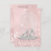 Invitation Parties scintillant Silver Grey rose Diamond Chaus (Devant / Derrière)