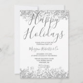 Invitation PARTIES SCINTILLANT SIlver Joyeux jours fériés ou  (Devant)