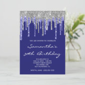 Invitation Parties scintillant Silver Navy Drives Midnight Bl (Debout devant)