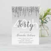 Invitation Parties scintillant Silver Sparkle 40e anniversair (Debout devant)