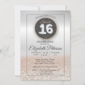 Invitation Parties scintillant Silver tendance Bokeh Ombre, S (Devant)