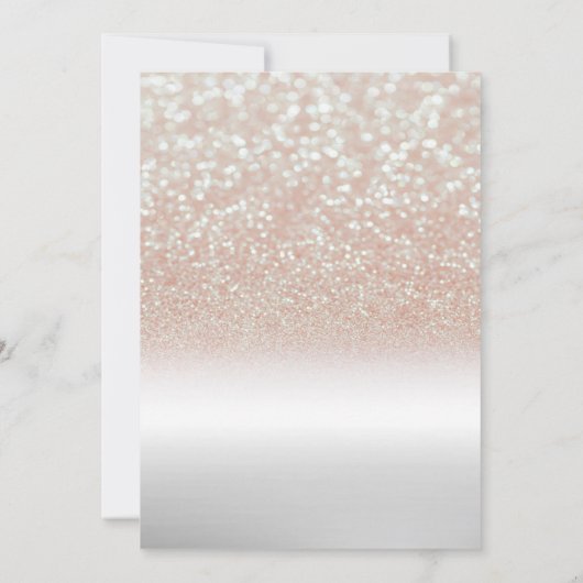 Invitation Parties scintillant Silver tendance Bokeh Ombre, S (Dos)