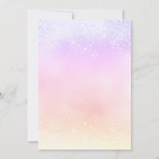 Invitation Parties scintillant simple romantique Élégant Mari (Dos)