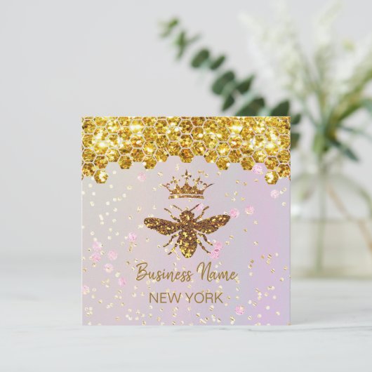 Invitation parties scintillant simulée (Debout devant)