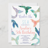 Invitation Parties scintillant sirène or parties scintillant  (Devant)