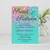 Invitation Parties scintillant sirène Turquoise Ombre Sweet s (Debout devant)