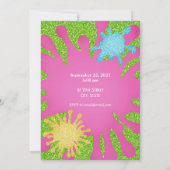 Invitation Parties scintillant Slime coloré Anniversaire Fête (Dos)