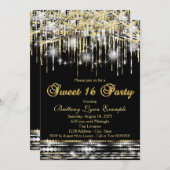 Invitation Parties scintillant Sparkle Sweet sixteen Partie N (Devant / Derrière)