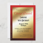 Invitation Parties scintillant Stiletto Balloons rouge 21e an (Dos)