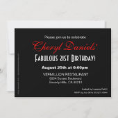 Invitation Parties scintillant Stiletto Champagne 30e Anniver (Dos)