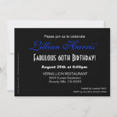 Invitation Parties scintillant Stiletto Champagne 60e anniver (Dos)
