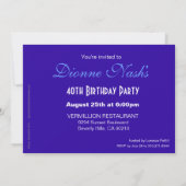 Invitation Parties scintillant Stiletto Zebra 40e anniversair (Dos)