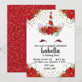 Invitation Parties scintillant Sucre de canne Fête de l'Unico (Devant / Derrière)