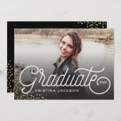 Invitation Parties scintillant supérieure élégante Confetti (Devant / Derrière)