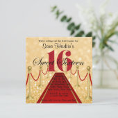 Invitation Parties scintillant Tapis rouge Hollywood Sweet 16 (Debout devant)