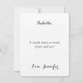 Invitation Parties scintillant Tenir Ma Robe Pendant Que Je P (Dos)