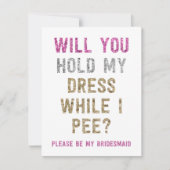 Invitation Parties scintillant Tenir Ma Robe Pendant Que Je P (Devant)