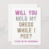 Invitation Parties scintillant Tenir Ma Robe Pendant Que Je P (Devant / Derrière)