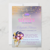 Invitation Parties scintillant Tiara, Coctail, Silver Sweet 1 (Devant)