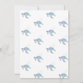 Invitation Parties scintillant Tortue Anniversaire d'été (Dos)