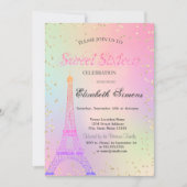 Invitation Parties scintillant Tour Eiffel Diamants Holograph (Devant)
