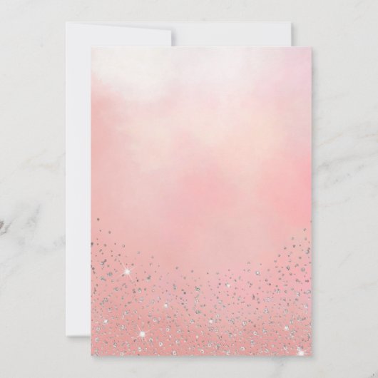 Invitation Parties scintillant Tour Eiffel en argent Lumières (Dos)