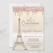 Invitation Parties scintillant Tour Eiffel, Tiara, Drives Qui (Devant)