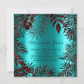 Invitation Parties scintillant tropicale à feuilles florales  (Devant)