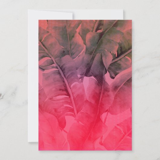 Invitation Parties scintillant tropicale rose ananas Luau Swe (Dos)