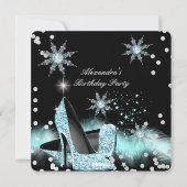 Invitation Parties scintillant Turquoise Bleu Haut talons Ann (Devant)