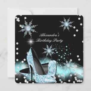 Invitation Parties scintillant Turquoise Bleu Haut talons Ann