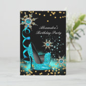 Invitation Parties scintillant Turquoise Bleu Haut talons Noi (Debout devant)