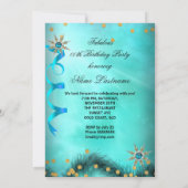 Invitation Parties scintillant Turquoise Bleu hauts talons fê (Dos)