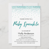 Invitation Parties scintillant Turquoise Confetti & Typograph (Devant)