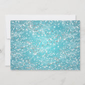 Invitation Parties scintillant Turquoise de la fête du réchau (Dos)