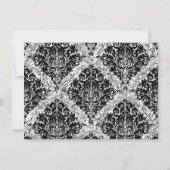 Invitation Parties scintillant turquoise et noire Damas Photo (Dos)